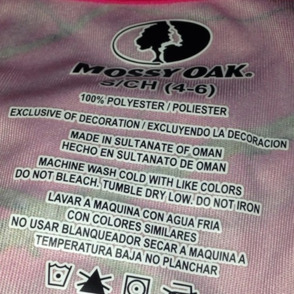 Pink Camouflage Shirt with Matching Hat Mossy Oak - Picture 7 of 7